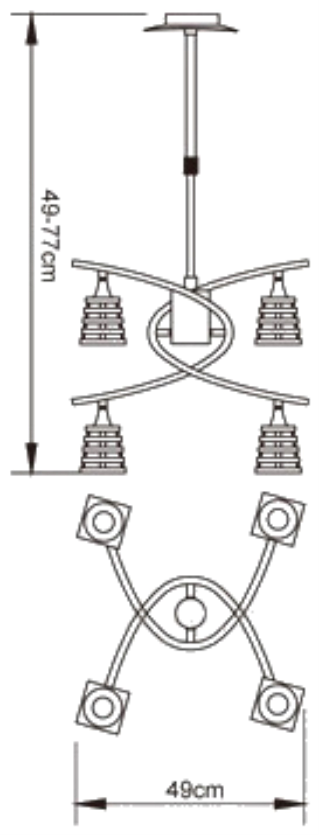 Keops Ceiling Lights Mantra Multi Arm Fittings